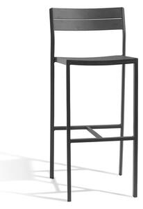 Diphano Hliníková barová židle Metris, Diphano, 40x43x103 cm, rám hliník barva šedočerná (lava)