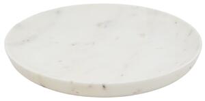 Bílý mramorový servírovací talíř Kave Home Ecin 30 cm