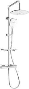 MEXEN/S - KT17 Sprchový sloup s termostatickou baterií, chrom / bílá 771501793-02