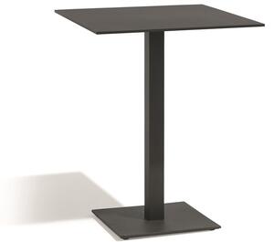 Diphano Hliníkový vyšší bistro stůl Alexa, Diphano, 75x70x108 cm, rám hliník barva šedočerná (lava), deska teak