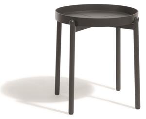 Diphano Hliníkový odkládací stolek Omer, Diphano, kulatý 45x51 cm, rám hliník barva šedočerná (lava)