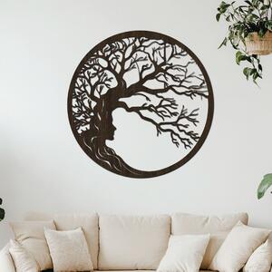 Dřevěný strom VĚDOMÍ na zeď | Rozměry (cm): 40x40 | Zvolte barvu dekoru: Wenge