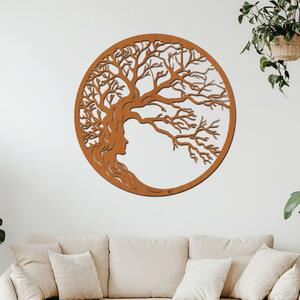 Dřevěný strom VĚDOMÍ na zeď | Rozměry (cm): 40x40 | Zvolte barvu dekoru: Třešeň