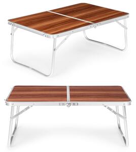 ModernHOME Tourist table, foldable picnic table, brown top, 60x40 cm