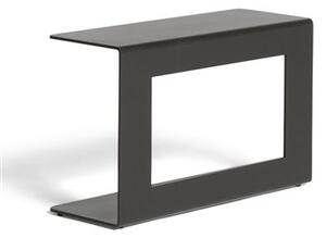 Diphano Hliníkový boční stolek Sunset, Diphano, obdélníkový 43,5x26x54 cm, rám hliník barva šedočerná (lava), deska hliník barva šedočerná (lava)