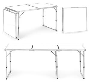 ModernHOME Tourist table, foldable camping table, white top, 180 x 60 cm