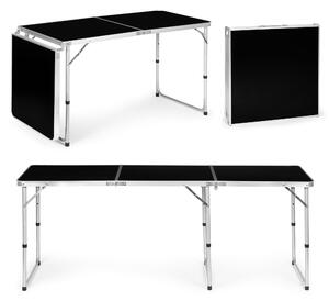 ModernHOME Tourist table, foldable camping table, black top, 180 x 60 cm