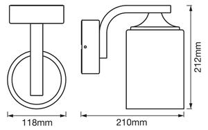 Ledvance - Venkovní nástěnné svítidlo CYLINDER 1xE27/60W/230V IP43