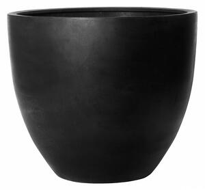 Pottery Pots Venkovní květináč kulatý Jumbo Jesslyn S, Black (barva černá), kolekce Natural, kompozit Fiberstone, průměr 83 cm x v 73 cm, objem cca 286 l
