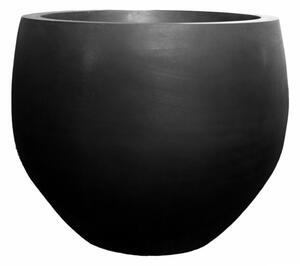 Pottery Pots Venkovní květináč kulatý Jumbo Orb S, Black (barva černá), kolekce Natural, kompozit Fiberstone, průměr 87 cm x v 73 cm, objem cca 353 l