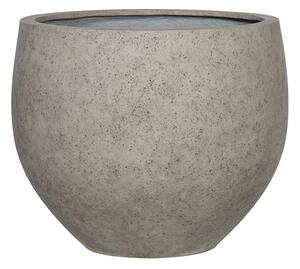 Pottery Pots Venkovní květináč kulatý Jumbo Orb XS, Beige Washed (barva světle béžová), kolekce Urban, materiál Ficonstone, průměr 69 cm x v 57 cm, objem cca 173 l