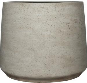 Pottery Pots Venkovní květináč kulatý Jumbo Patt M, Beige Washed (barva světle béžová), kolekce Urban, materiál Ficonstone, průměr 119 cm x v 97 cm, objem cca 983 l