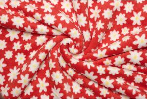 Coral fleece Soft - Květinový vzor