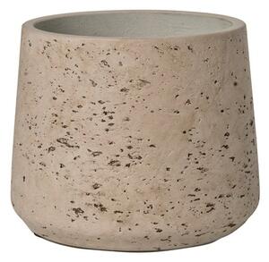 Pottery Pots Venkovní květináč kulatý Patt L, Grey Washed (barva šedá), kolekce Rough, materiál Fiberclay, průměr 20 cm x v 16,5 cm, objem cca 3 l