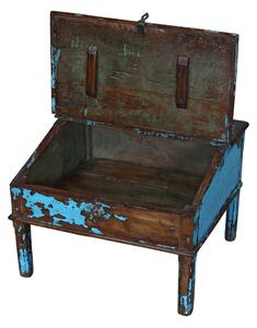 Starý kupecký stolek s odklápěcí deskou, 61x53x44cm