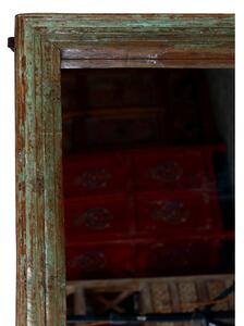 Zrcadlo ve starém rámu z teakového dřeva, 79x7x140cm