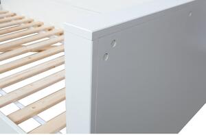 Bílá jednolůžková postel z borovicového dřeva WOOOD Connect, 90 x 200 cm