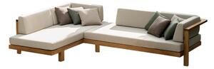Tribu Rohová sedací sestava SET 3 Pure Sofa Teak, Tribu, 291x193x63 cm, rám teak, včetně polstrů (miami styl - klínové opěrné polštáře), potah kat E
