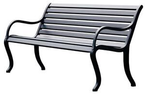 Fast Hliníková 2-místná lavice Oasi, Fast, 127x66x81 cm, lakovaný hliník barva dle vzorníku