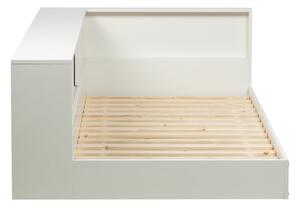 Bílá jednolůžková postel z borovicového dřeva WOOOD Connect, 90 x 200 cm