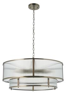 Endon 119456 - Lustr na řetězu RIDGETON 8xE14/7W/230V mosaz