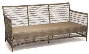Manutti Ratanové 3-místné sofa/pohovka Malibu, Manutti, 181x74x84 cm, umělý ratan camel, bez sedáků