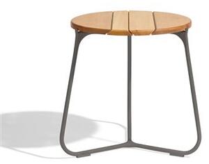 Manutti Nízký stolek Mood, Manutti, kulatý 42x45 cm, nerezový rám lakovaný barva dle vzorníku, deska keramika 6 mm dekor dle vzorníku