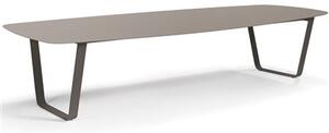 Manutti Jídelní stůl Air, Manutti, obdélníkový, 340x118x74 cm, kovový rám bílý, keramická deska 6 mm, dekor basalt grey