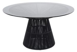 Varaschin Hliníkový jídelní stůl Tibidabo, Varaschin, kulatý 90x72,5 cm, rám hliník, výplet lanko, deska HPL kat. A, barevné provedení dle vzorníku