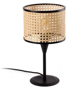 FARO MAMBO S černá/ratan stolní lampa