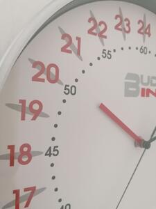 Stříbrné speciální hodiny BUD-IN s 24-hodinovým číselníkem C2316 (Stříbrné speciální hodiny BUD-IN s 24-hodinovým číselníkem C2316)