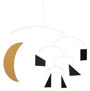 FERM LIVING Závěsná dekorace Phase, Black / Gold