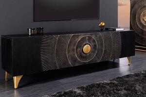 Designový TV stolek Venetia 180 cm černo-zlatý