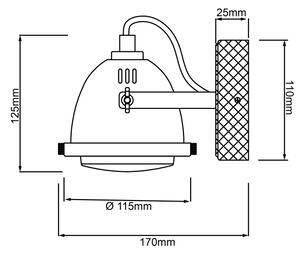 Brilliant - Nástěnné bodové svítidlo CARMEN WOOD 1xGU10/5W/230V eukalyptus