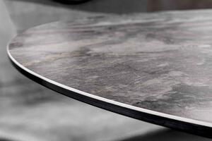 Kulatý jídelní keramický stůl Halia 120 cm taupe