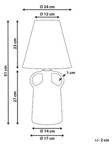 Keramická stolní lampa taupe LARISSOS