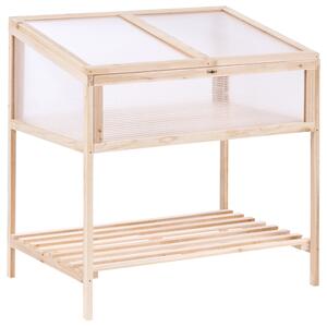 Balkonový skleník ARANOVA 80 cm 58 cm Borovicové dřevo Světle hnědá