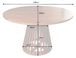 Kulatý jídelní stůl Orella 130 cm akácie