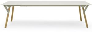 Varaschin Rozkládací jídelní stůl Link, Varaschin, obdélníkový 160-205x90x72 cm, rám kov, nohy teak, deska HPL kat. A, barevné provedení dle vzorníku