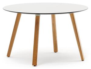 Varaschin Konferenční/odkládací stolek Emma, Varaschin, kulatý 50x43,2 cm, nohy hliník, deska HPL kat. A, barevné provedení dle vzorníku