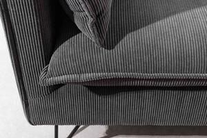 Designová 3-místná sedačka Palmari šedý manšestr