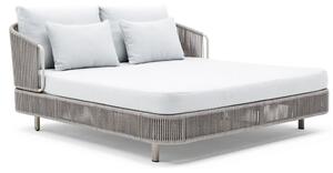 Varaschin Denní postel Tibidabo, Varaschin, 161x183 cm, rám hliník, výplet lanko, sedák a opěrné polštáře venkovní látka kat. B, barevné provedení dle vzorníku
