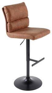 Designová barová otočná židle Frank antik hnědá