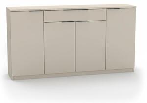Komoda VARIO 6 Šířka 140 cm, Kašmír, černé úchytky