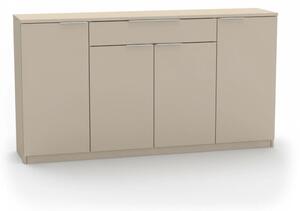 Komoda VARIO 6 Šířka 140 cm, Kašmír, nerez úchytky