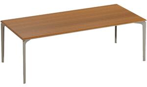 Fast Jídelní stůl Allsize, Fast, obdélníkový 221x101x76 cm, rám hliník barva dle vzorníku, deska hliník barva dle vzorníku, deska dřevo iroko