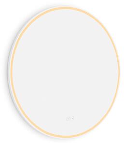 Nimco bílé kulaté zrcadlo do koupelny 70 cm s osvětlením ZPB 28001RVX-05