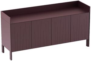 Fast Hliníková úložná skříň Ninfea se zvýšeným krajem, Fast, 180x51x93 cm, lakovaný hliník barva dle vzorníku