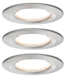 Paulmann LED zapuštěný bod Nova Coin 3 iron round stmívatelný, stmívatelný, Hliník / šedá / zinek, Chodba, Hliník, Moderní, Zapuštěné kulaté