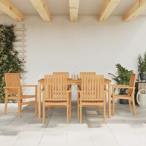 Stohovatelné zahradní židle 6 ks 56,5x57,5x91 cm masivní teak 3157902